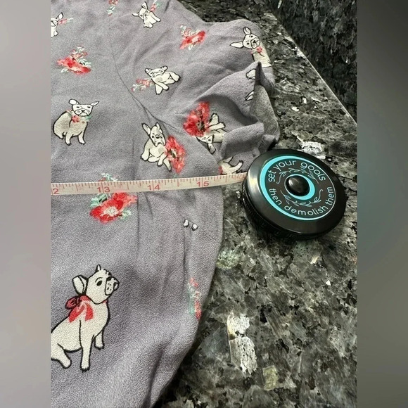 Oliver Bonas Violet Rufus Frenchie Dog Print Dress French Bulldogs Size 10 M - Picture 8 of 16